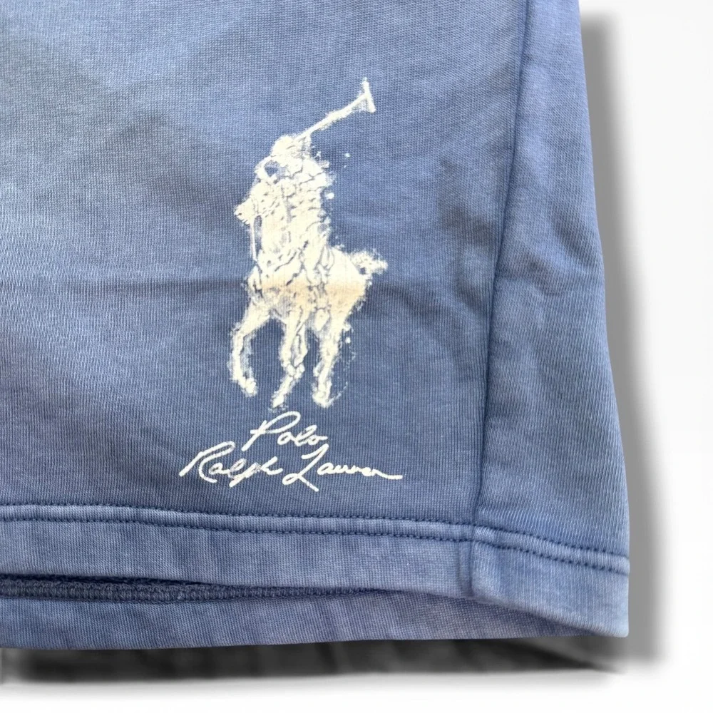 Polo Ralph Lauren Fleece Shorts Men‎ 3XB Clancy Blue Big Pony Logo Lounge $125
